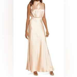 Lulus Classic Elegant Champagne Maxi Dress